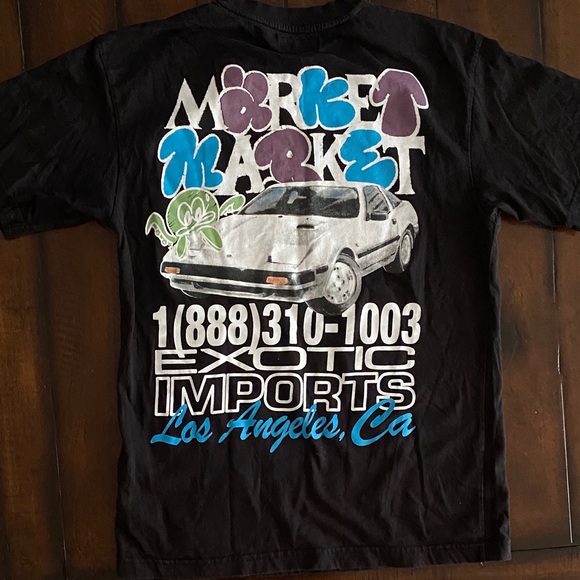 Exotic Imports Black Graphic Tee with Car Design - Picture 1 of 4